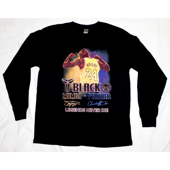 Gildan Other - Gildan Men's Long Sleeve Kobe Bryant Black Panther T-Shirt Size Large